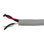Alpha Wire Twisted Pair Data Cable, 2 Pairs, 0.382 mm², 4 Cores, 22 AWG, Unscreened, 30m, Grey Sheath