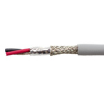 Alpha Wire Twisted Pair Data Cable, 2 Pairs, 0.241 mm², 4 Cores, 24 AWG, Screened, 30m, Grey Sheath