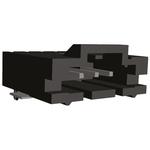 TE Connectivity AMPMODU MTE Series Right Angle Surface Mount PCB Header, 4 Contact(s), 2.54mm Pitch, 1 Row(s), Shrouded