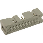 Harting SEK 18 Series Straight Through Hole PCB Header, 10 Contact(s), 2.54mm Pitch, 2 Row(s), Shrouded
