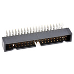 Hirose HIF3FC Series Right Angle Through Hole PCB Header, 40 Contact(s), 2.54mm Pitch, 2 Row(s), Shrouded