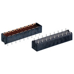 ERNI MicroSpeed Series Vertical Surface Mount, Through Hole PCB Header, 50 Contact(s), 1mm Pitch, 2 Row(s), Shrouded