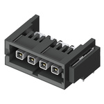 Samtec IP5 Series Right Angle Through Hole PCB Header, 4 Contact(s), 4.0mm Pitch, 1 Row(s), Shrouded