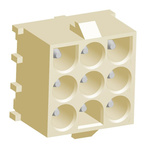 TE Connectivity Universal MATE-N-LOK Series Straight Through Hole PCB Header, 9 Contact(s), 6.35mm Pitch, 3 Row(s),
