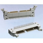 Harting SEK 19 Series Straight Through Hole PCB Header, 64 Contact(s), 2.54mm Pitch, 2 Row(s), Shrouded