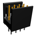 TE Connectivity AMPMODU MOD II Series Straight Through Hole PCB Header, 8 Contact(s), 2.54mm Pitch, 2 Row(s), Shrouded