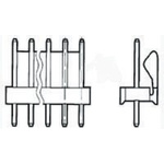 TE Connectivity MTA-156 Series Straight Through Hole Pin Header, 7 Contact(s), 3.96mm Pitch, 1 Row(s), Unshrouded