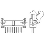 TE Connectivity ML Series Straight Through Hole PCB Header, 10 Contact(s), 2.54mm Pitch, 2 Row(s), Shrouded