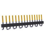 TE Connectivity AMPMODU MOD II Series Straight Through Hole Pin Header, 15 Contact(s), 2.54mm Pitch, 1 Row(s),