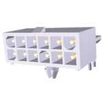 TE Connectivity Mini-Universal MATE-N-LOK Series Right Angle Through Hole PCB Header, 16 Contact(s), 4.14mm Pitch, 2