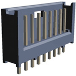 TE Connectivity AMPMODU MOD II Series Straight Through Hole PCB Header, 9 Contact(s), 2.54mm Pitch, 1 Row(s), Shrouded