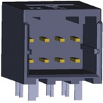 TE Connectivity Dynamic 1000 Series Right Angle Through Hole PCB Header, 8 Contact(s), 2.5mm Pitch, 2 Row(s), Shrouded