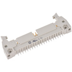 Harting SEK 18 Series Straight Through Hole PCB Header, 40 Contact(s), 2.54mm Pitch, 2 Row(s), Shrouded
