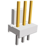 TE Connectivity MTA-100 Series Straight Through Hole Pin Header, 3 Contact(s), 2.54mm Pitch, 1 Row(s), Unshrouded