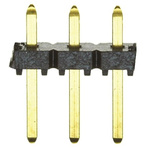 Samtec TLW Series Straight Through Hole Pin Header, 3 Contact(s), 2.54mm Pitch, 1 Row(s), Unshrouded
