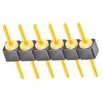 Samtec TS Series Straight Through Hole Pin Header, 6 Contact(s), 2.54mm Pitch, 1 Row(s), Unshrouded