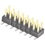 Samtec TSM Series Straight Surface Mount Pin Header, 16 Contact(s), 2.54mm Pitch, 2 Row(s), Unshrouded