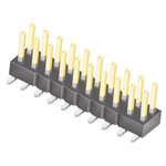 Samtec TSM Series Straight Surface Mount Pin Header, 20 Contact(s), 2.54mm Pitch, 2 Row(s), Unshrouded