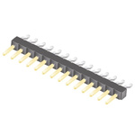 Samtec TSM Series Right Angle Surface Mount Pin Header, 14 Contact(s), 2.54mm Pitch, 1 Row(s), Unshrouded