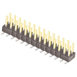 Samtec TSM Series Straight Surface Mount Pin Header, 28 Contact(s), 2.54mm Pitch, 2 Row(s), Unshrouded