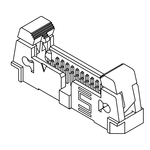 Samtec EHF Series Straight Through Hole PCB Header, 40 Contact(s), 1.27mm Pitch, 2 Row(s), Shrouded