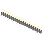 Samtec TSM Series Straight Surface Mount Pin Header, 20 Contact(s), 2.54mm Pitch, 1 Row(s), Unshrouded