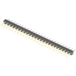 Samtec TSM Series Right Angle Surface Mount Pin Header, 25 Contact(s), 2.54mm Pitch, 1 Row(s), Unshrouded