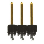 Samtec TSW Series Right Angle Through Hole Pin Header, 3 Contact(s), 2.54mm Pitch, 1 Row(s), Unshrouded