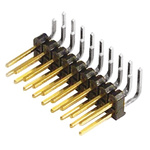 Samtec TSW Series Right Angle Through Hole Pin Header, 18 Contact(s), 2.54mm Pitch, 2 Row(s), Unshrouded