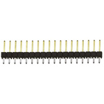 Samtec TSW Series Straight Through Hole Pin Header, 18 Contact(s), 2.54mm Pitch, 1 Row(s), Unshrouded