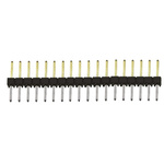 Samtec TSW Series Straight Through Hole Pin Header, 18 Contact(s), 2.54mm Pitch, 1 Row(s), Unshrouded