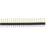 Samtec TSW Series Straight Through Hole Pin Header, 22 Contact(s), 2.54mm Pitch, 1 Row(s), Unshrouded