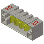 Samtec MPT Series Right Angle Through Hole PCB Header, 4 Contact(s), 5.0mm Pitch, 1 Row(s), Shrouded