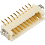 Hirose DF13 Series Right Angle Surface Mount PCB Header, 9 Contact(s), 1.25mm Pitch, 1 Row(s), Shrouded