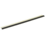 TE Connectivity AMPMODU MOD II Series Straight Through Hole Pin Header, 40 Contact(s), 2.54mm Pitch, 1 Row(s),