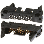TE Connectivity AMP-LATCH Series Straight Through Hole PCB Header, 64 Contact(s), 2.54mm Pitch, 2 Row(s), Shrouded