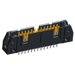 TE Connectivity AMP-LATCH Series Straight Through Hole PCB Header, 26 Contact(s), 2.54mm Pitch, 2 Row(s), Shrouded
