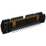 TE Connectivity AMP-LATCH Series Right Angle Through Hole PCB Header, 34 Contact(s), 2.54mm Pitch, 2 Row(s), Shrouded