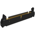 TE Connectivity AMP-LATCH Series Straight Through Hole PCB Header, 50 Contact(s), 2.54mm Pitch, 2 Row(s), Shrouded