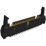 TE Connectivity AMP-LATCH Series Straight Through Hole PCB Header, 40 Contact(s), 2.54mm Pitch, 2 Row(s), Shrouded
