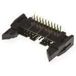Amphenol ICC T816 Series Right Angle Through Hole PCB Header, 20 Contact(s), 2.54mm Pitch, 2 Row(s), Shrouded