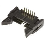 Amphenol T816 Series Right Angle Through Hole PCB Header, 12 Contact(s), 2.54mm Pitch, 2 Row(s), Shrouded
