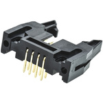 Amphenol T816 Series Right Angle Through Hole PCB Header, 8 Contact(s), 2.54mm Pitch, 2 Row(s), Shrouded