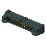 Samtec EHT Series Right Angle Through Hole PCB Header, 40 Contact(s), 2.0mm Pitch, 1 Row(s), Shrouded