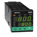 Gefran 800 Panel Mount Controller, 48 x 48 (1/16 DIN)mm 1 Input, 3 Output Analog Current, Electromechanical Relay,
