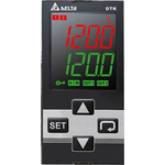 Delta Electronics DTK Panel Mount PID Temperature Controller, 48 x 96 (1/8 DIN)mm 1 Input, 2 Output Relay, 100 →
