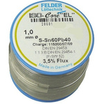 Felder Lottechnik 1mm Wire Lead solder, +183°C Melting Point