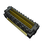 Samtec QMS Series Straight Surface Mount PCB Header, 52 Contact(s), 0.635mm Pitch, 2 Row(s), Shrouded