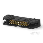 TE Connectivity AMP-LATCH Series Straight Through Hole PCB Header, 20 Contact(s), 2.54mm Pitch, 2 Row(s), Shrouded