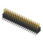 Samtec FTSH Series Straight Pin Header, 20 Contact(s), 1.27mm Pitch, 2 Row(s), Unshrouded